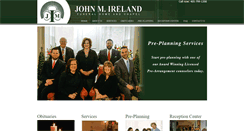 Desktop Screenshot of johnirelandfuneralhome.com